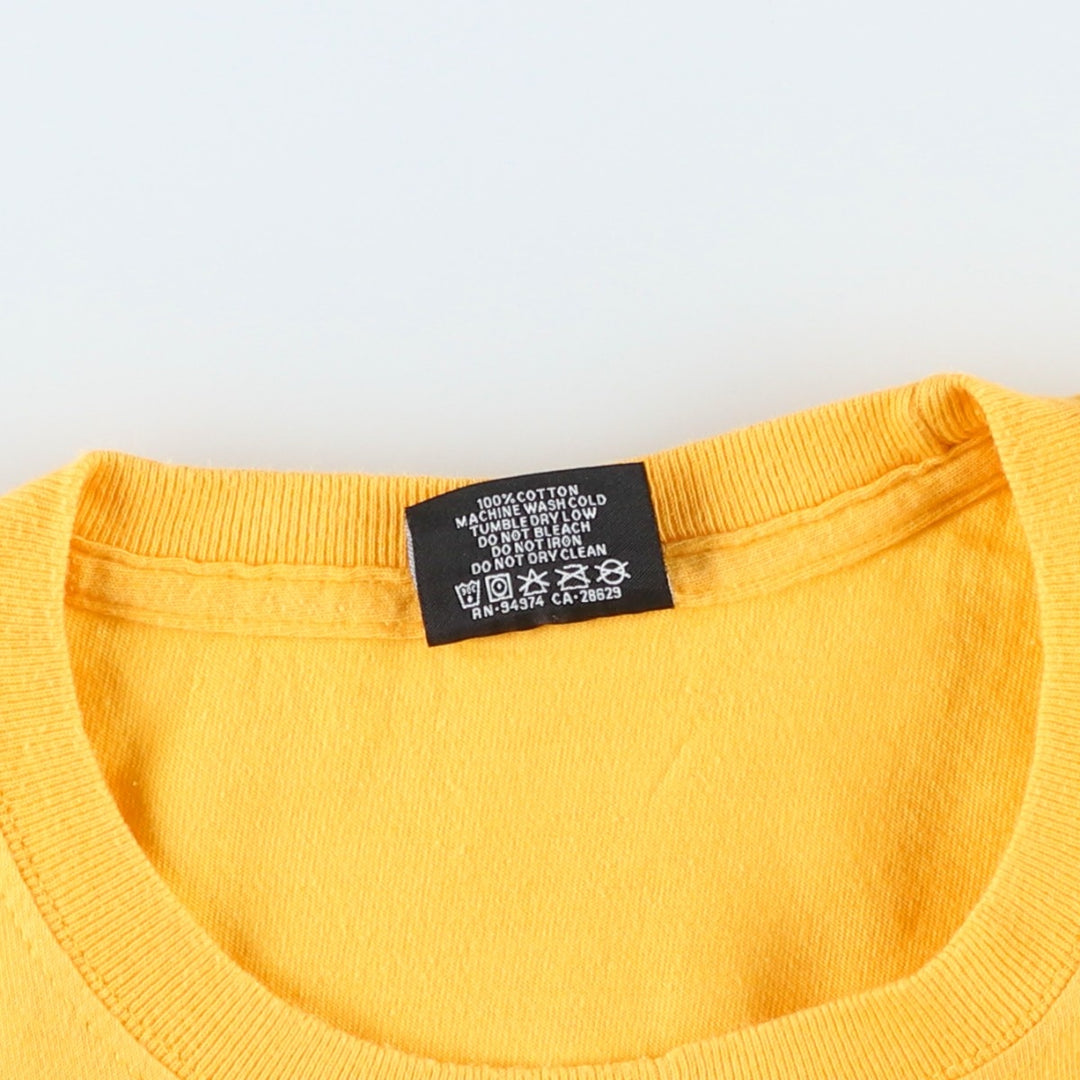 STUSSY surf skate T-shirt, size M for men cotton yellow type Vintage Second Hand