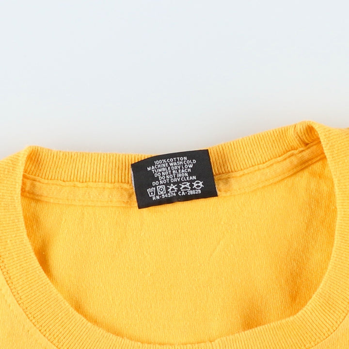 STUSSY surf skate T-shirt, size M for men cotton yellow type Vintage Second Hand