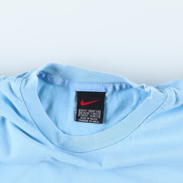 Nike One Point Logo T-shirt, Men's M size cotton Blue type light blue Vintage Second Hand