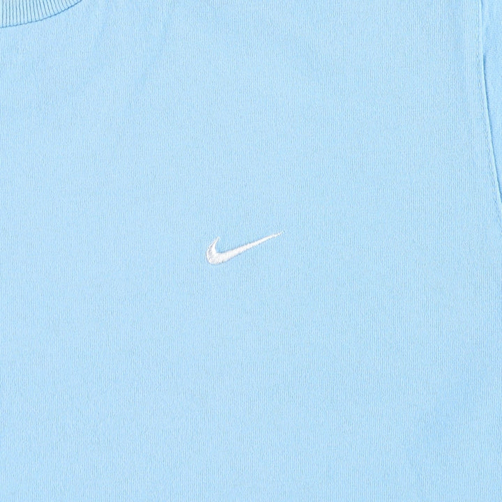 Nike One Point Logo T-shirt, Men's M size cotton Blue type light blue Vintage Second Hand
