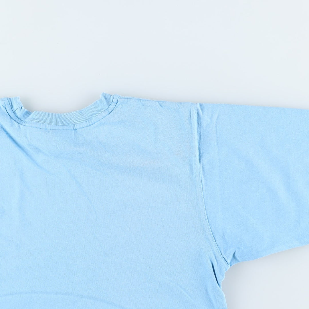 Nike One Point Logo T-shirt, Men's M size cotton Blue type light blue Vintage Second Hand