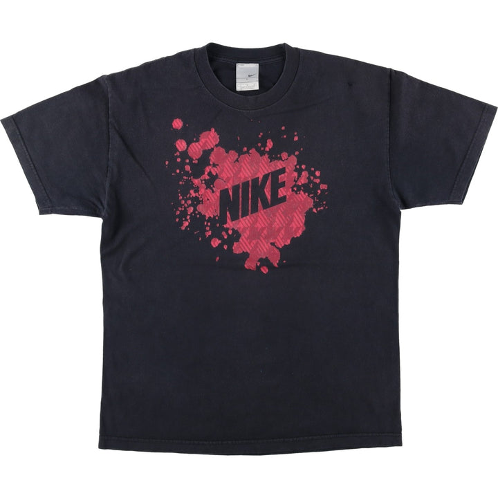 Nike logo print t-shirt, men's size L (approx.) cotton black type Vintage Second Hand