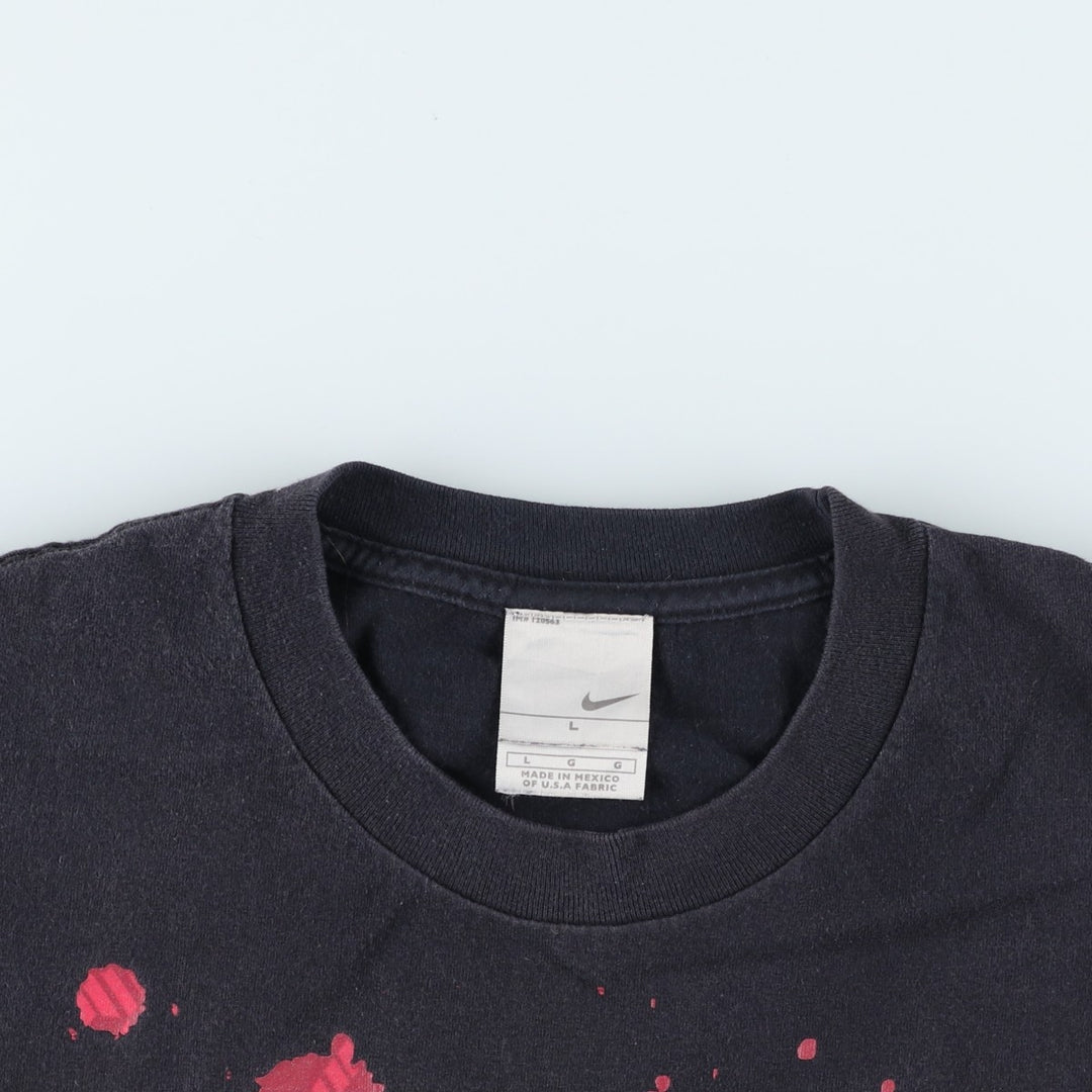 Nike logo print t-shirt, men's size L (approx.) cotton black type Vintage Second Hand