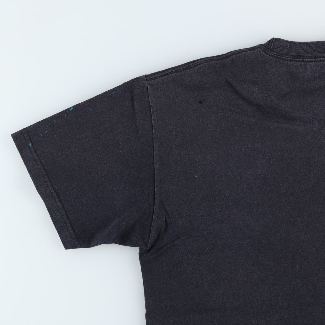 Nike logo print t-shirt, men's size L (approx.) cotton black type Vintage Second Hand