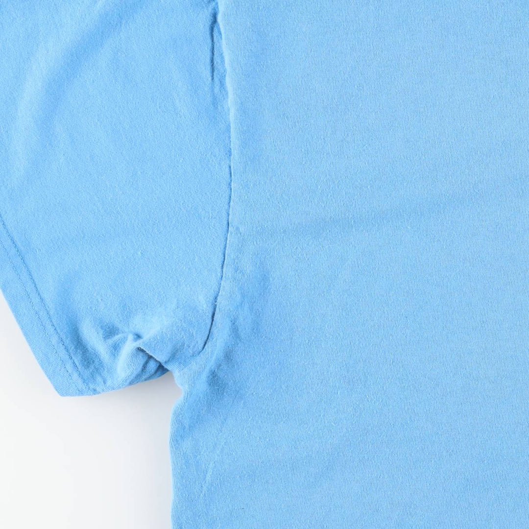 2000'S Nike logo print T-shirt, made in Canada, men's size XXL equivalent. cotton Blue type light blue Vintage Second Hand