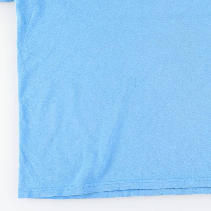 2000'S Nike logo print T-shirt, made in Canada, men's size XXL equivalent. cotton Blue type light blue Vintage Second Hand