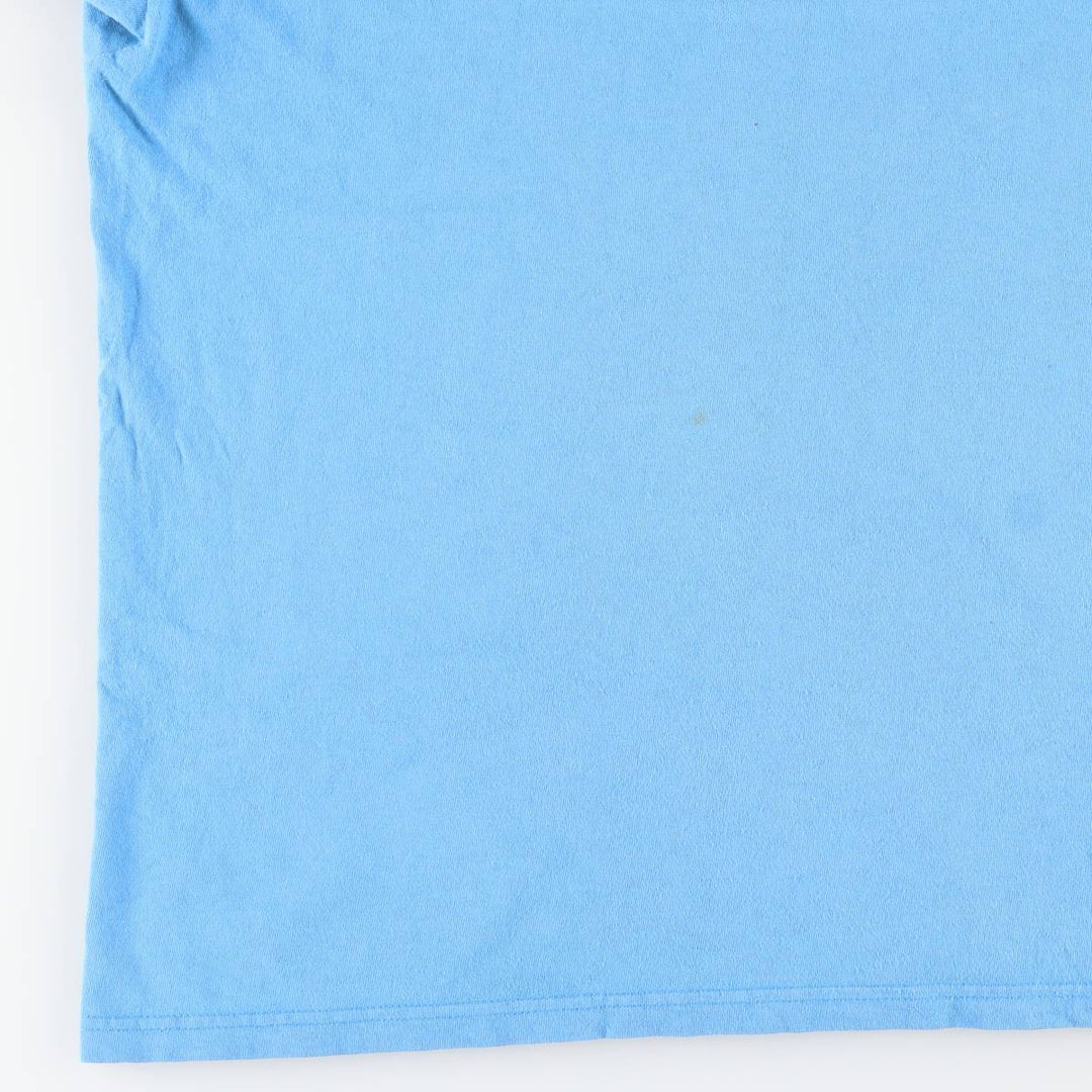 2000'S Nike logo print T-shirt, made in Canada, men's size XXL equivalent. cotton Blue type light blue Vintage Second Hand