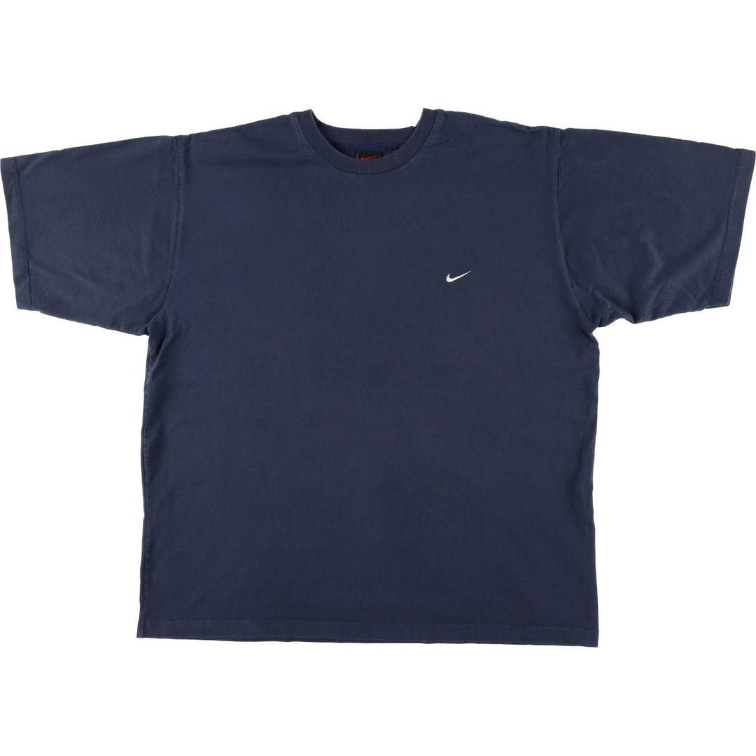 Nike One Point Logo T-shirt Men's XL cotton navy blue type Vintage Second Hand