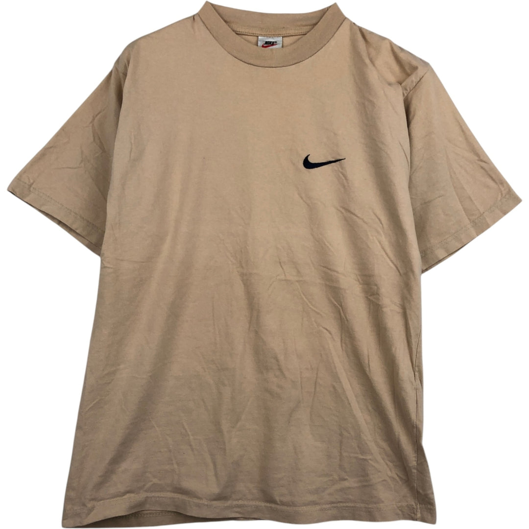 90s-00'S Nike One-Point Logo T-Shirt, Men's Size M (approx.), Vintage cotton Beige type Vintage Second Hand
