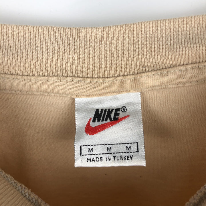 90s-00'S Nike One-Point Logo T-Shirt, Men's Size M (approx.), Vintage cotton Beige type Vintage Second Hand
