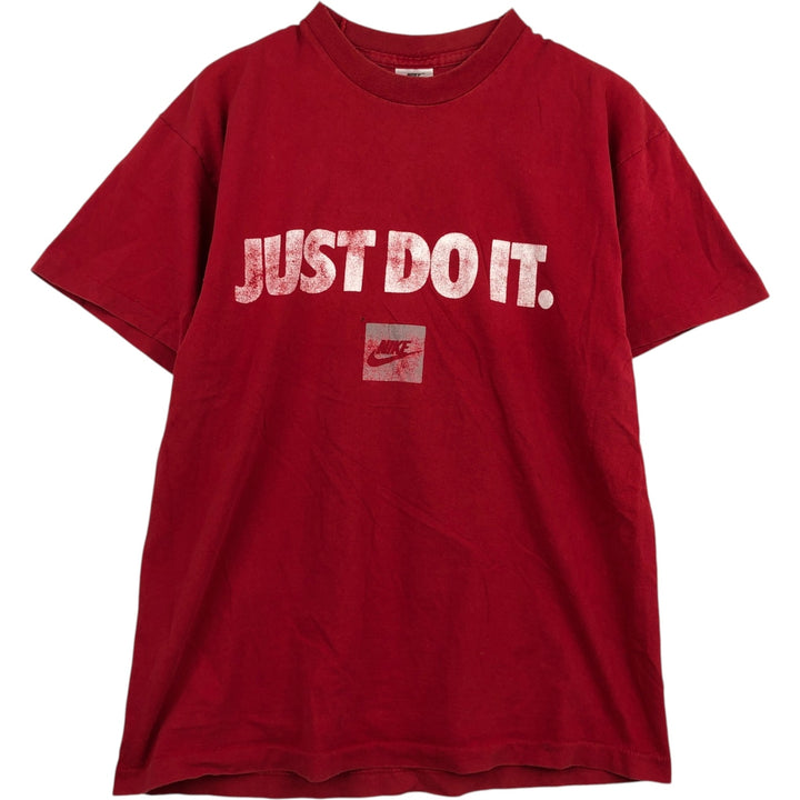 90'S Nike Logo Print T-Shirt, Made in Ireland, Men's Size M (approx.), Vintage cotton red type Vintage Second Hand