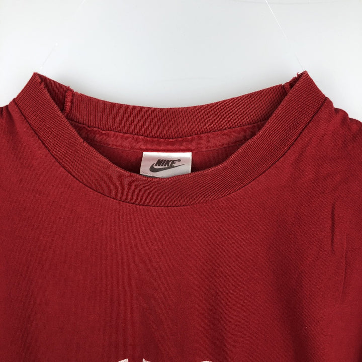 90'S Nike Logo Print T-Shirt, Made in Ireland, Men's Size M (approx.), Vintage cotton red type Vintage Second Hand