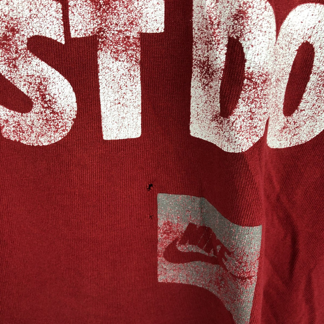 90'S Nike Logo Print T-Shirt, Made in Ireland, Men's Size M (approx.), Vintage cotton red type Vintage Second Hand