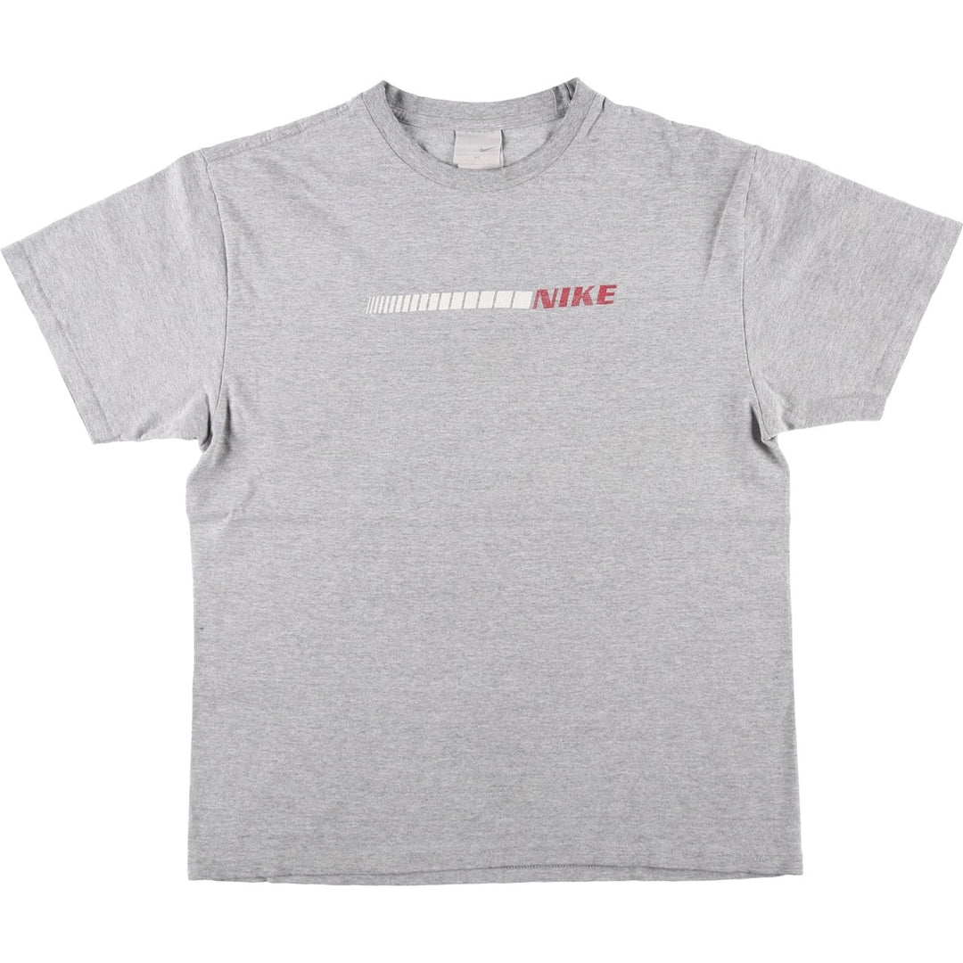 Nike logo print T-shirt, made in Canada, men's size M equivalent. cotton gray type Vintage Second Hand