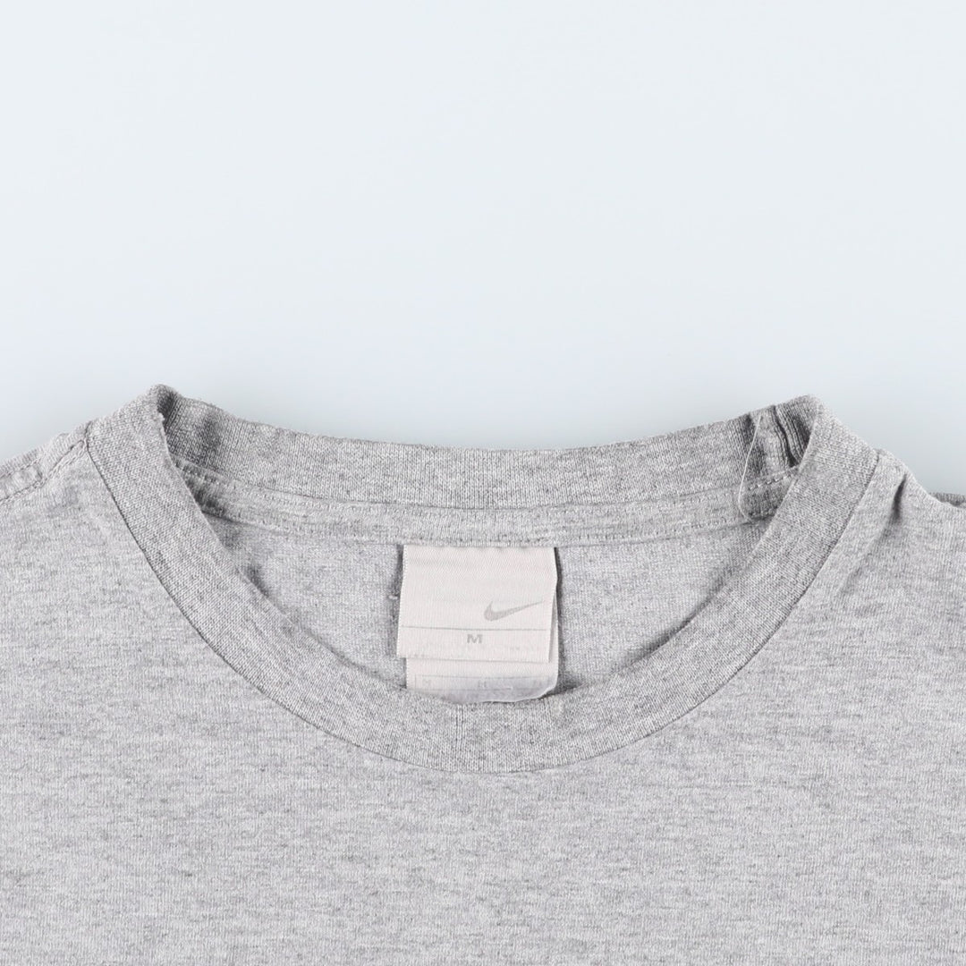 Nike logo print T-shirt, made in Canada, men's size M equivalent. cotton gray type Vintage Second Hand