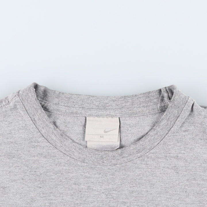 Nike logo print T-shirt, made in Canada, men's size M equivalent. cotton gray type Vintage Second Hand