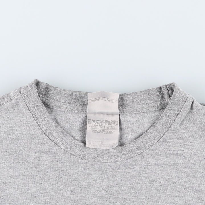Nike logo print T-shirt, made in Canada, men's size M equivalent. cotton gray type Vintage Second Hand