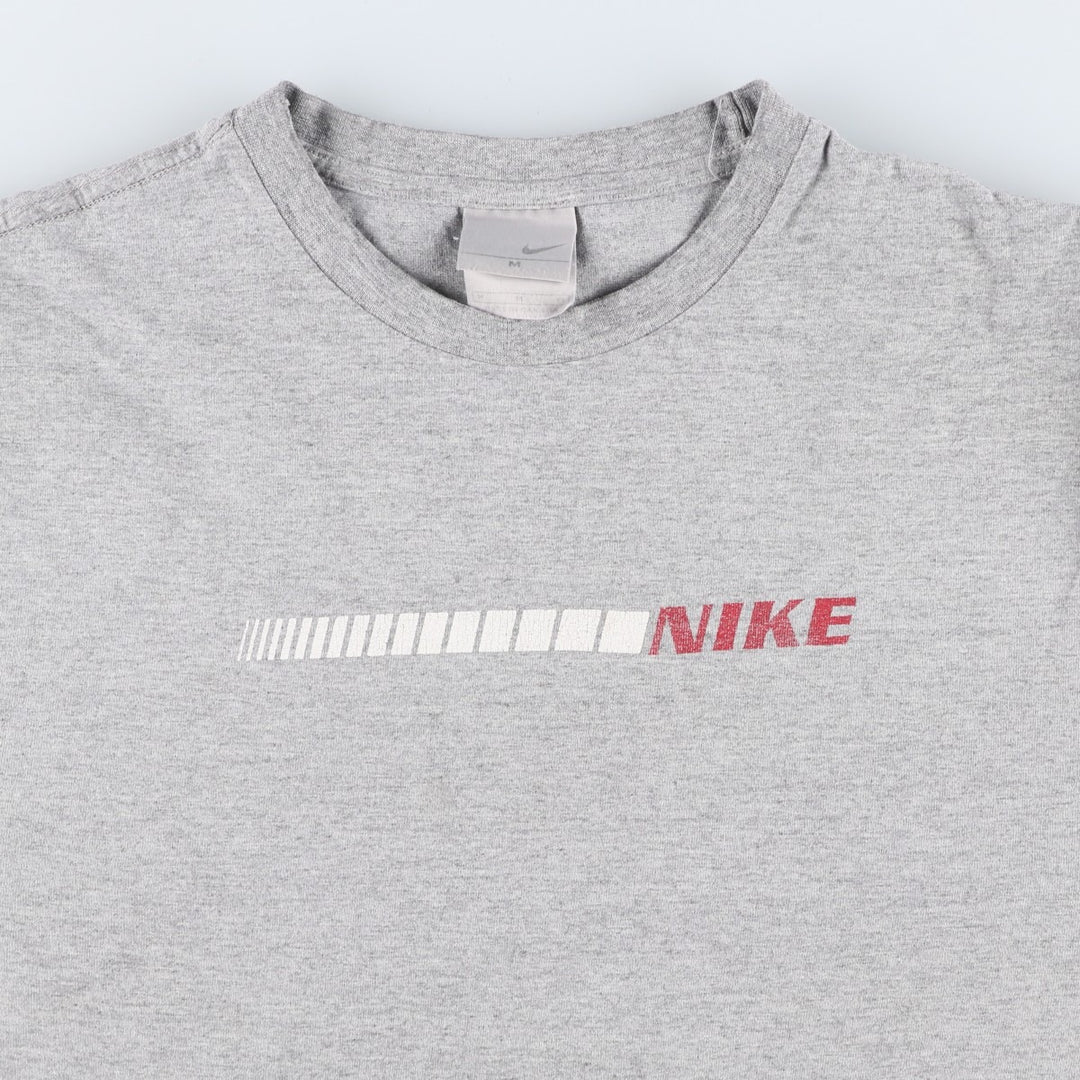 Nike logo print T-shirt, made in Canada, men's size M equivalent. cotton gray type Vintage Second Hand