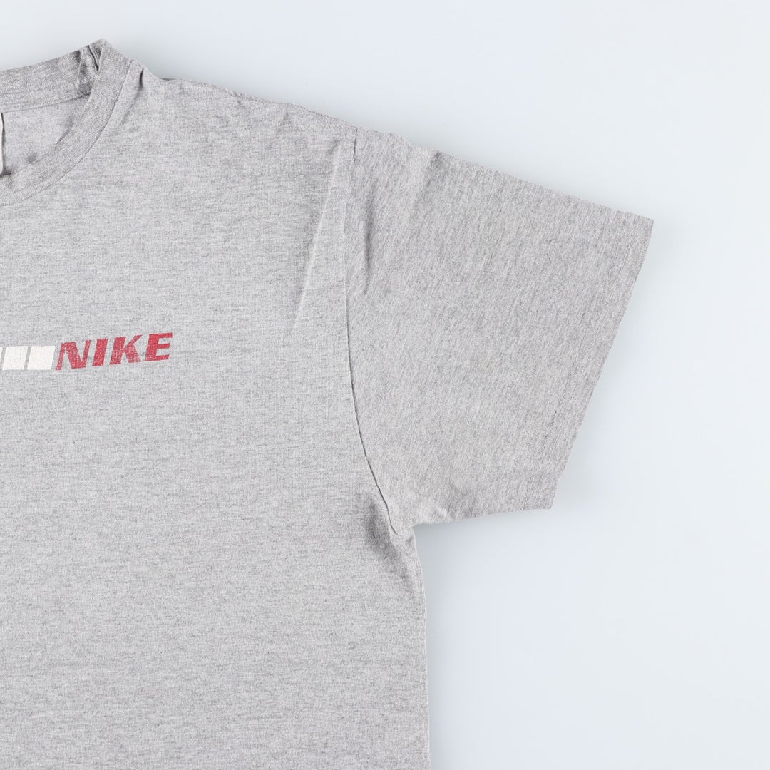 Nike logo print T-shirt, made in Canada, men's size M equivalent. cotton gray type Vintage Second Hand