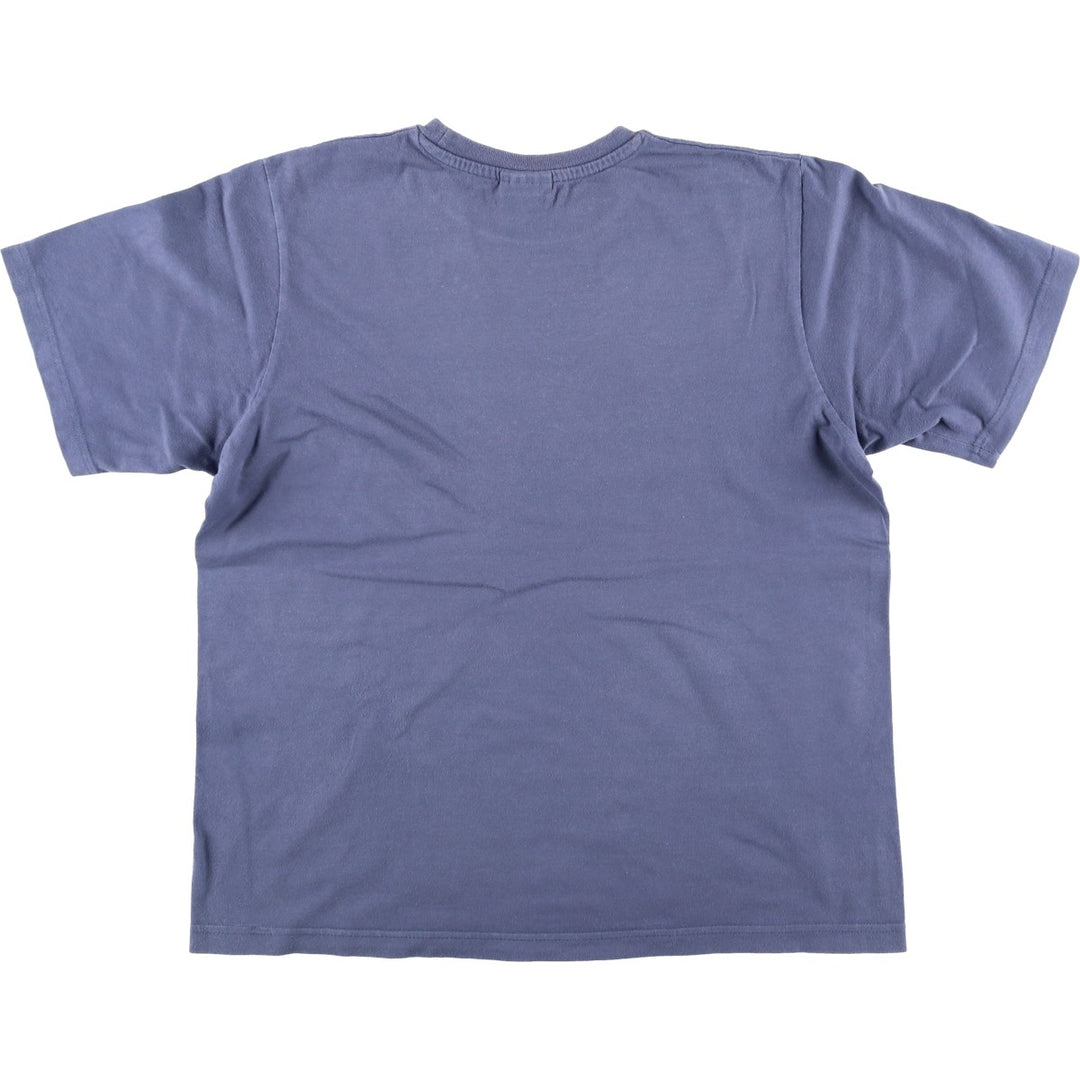 Nike logo print T-shirt, size L for men cotton Purple type blue-purple Vintage Second Hand