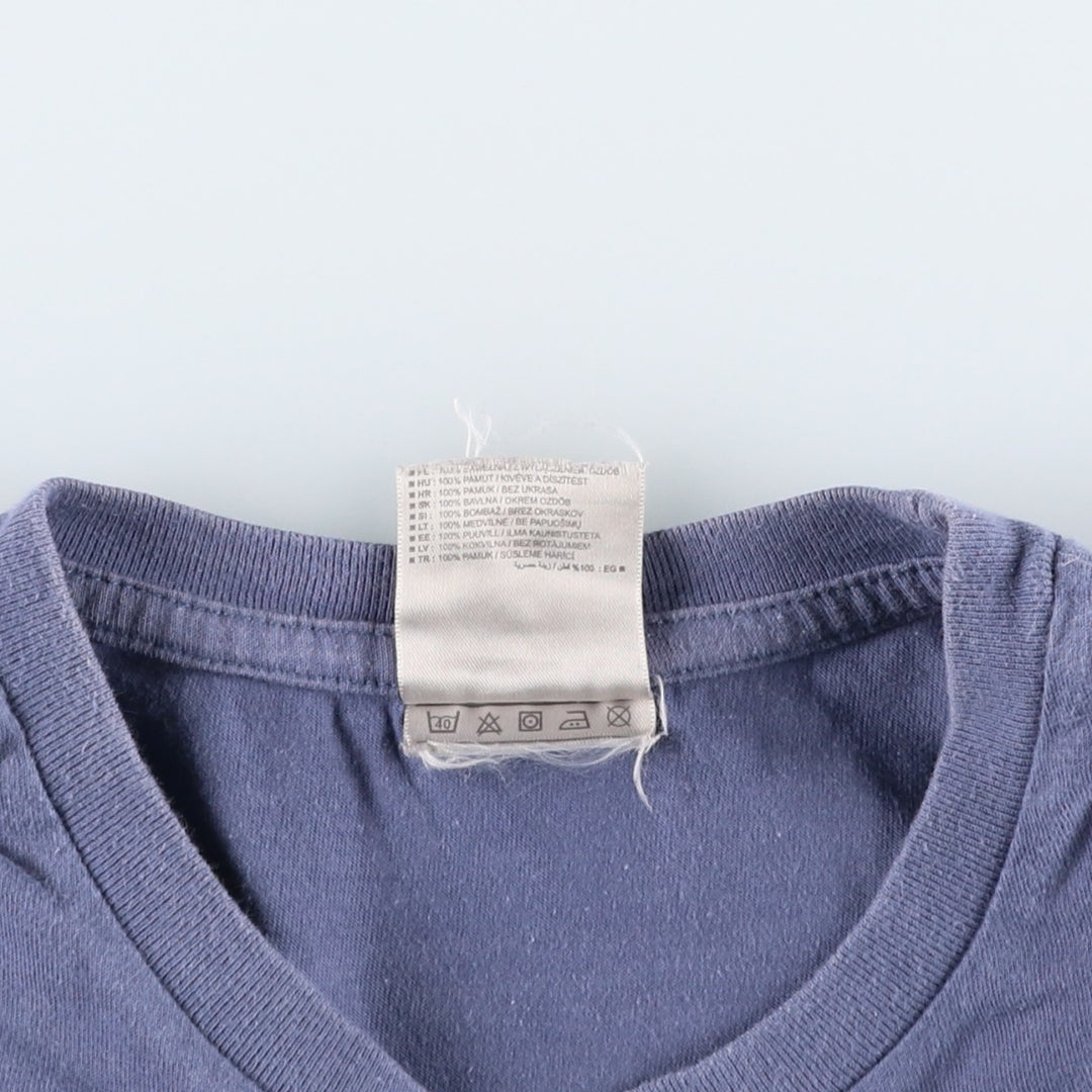 Nike logo print T-shirt, size L for men cotton Purple type blue-purple Vintage Second Hand