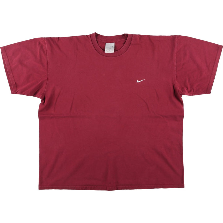 Nike One Point Logo T-shirt Men's XL cotton wine-red Vintage Second Hand