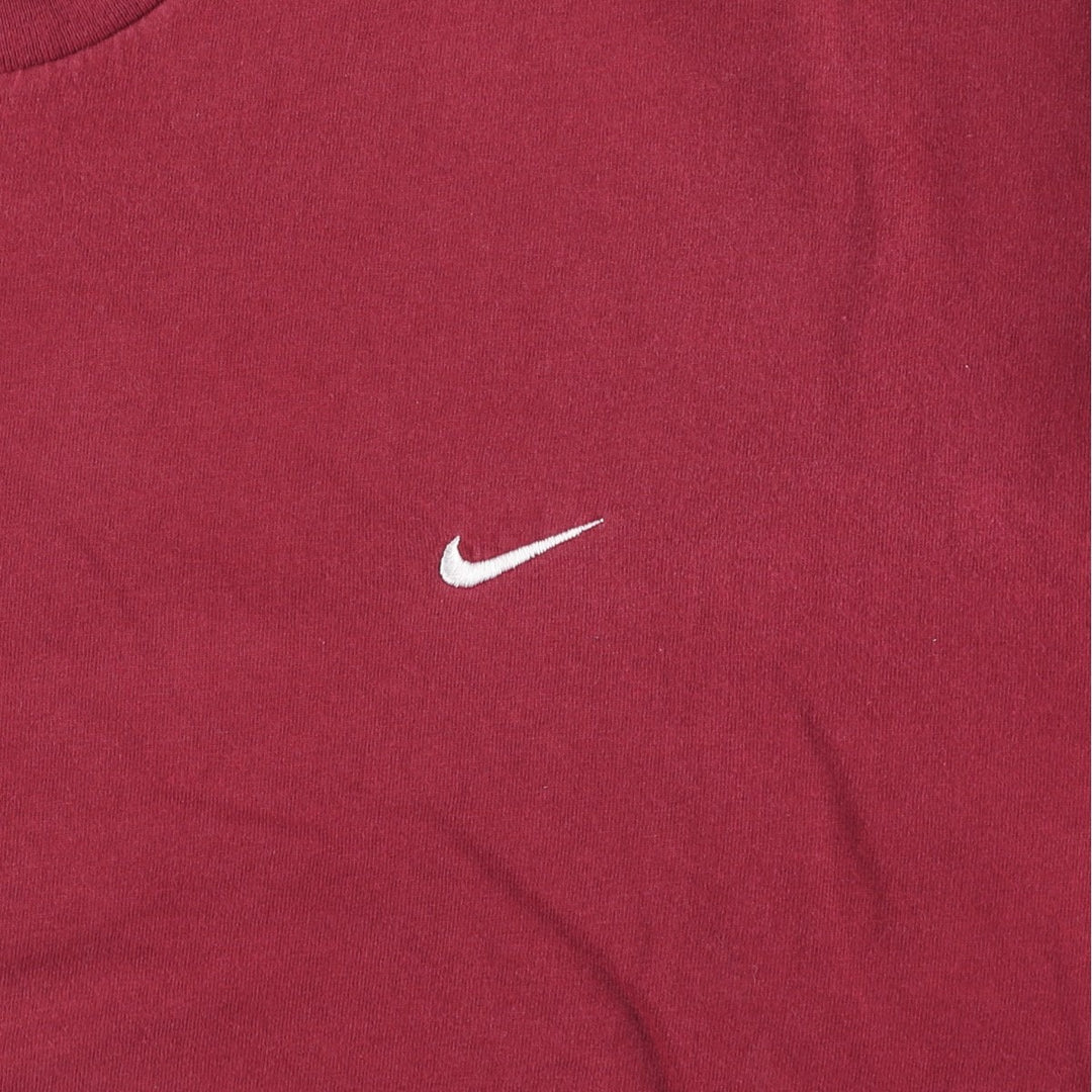 Nike One Point Logo T-shirt Men's XL cotton wine-red Vintage Second Hand