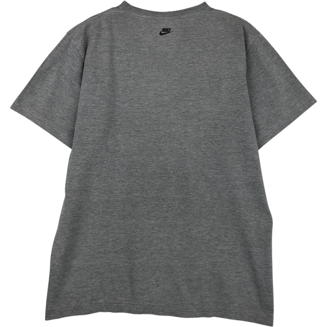 90s-era Nike logo t-shirt, men's size L equivalent, vintage. cotton gray type Vintage Second Hand