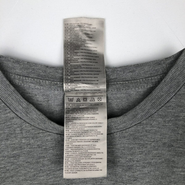 90s-era Nike logo t-shirt, men's size L equivalent, vintage. cotton gray type Vintage Second Hand