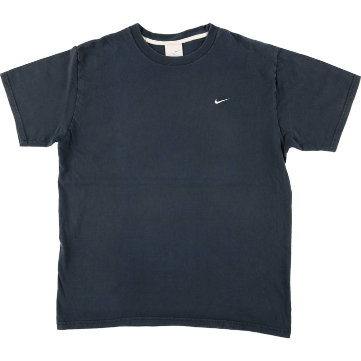 Nike One Point Logo T-shirt Men's XL cotton navy blue type Vintage Second Hand