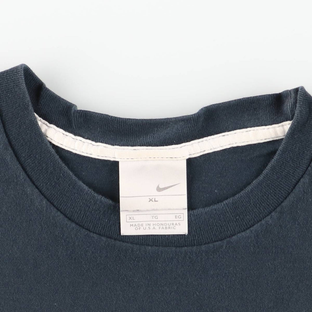 Nike One Point Logo T-shirt Men's XL cotton navy blue type Vintage Second Hand