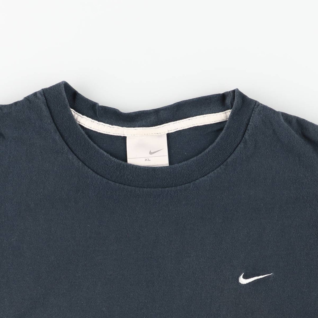 Nike One Point Logo T-shirt Men's XL cotton navy blue type Vintage Second Hand
