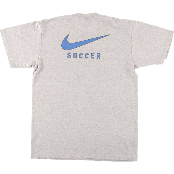 Nike logo print T-shirt, men's size S (approx.) cotton gray type Vintage Second Hand