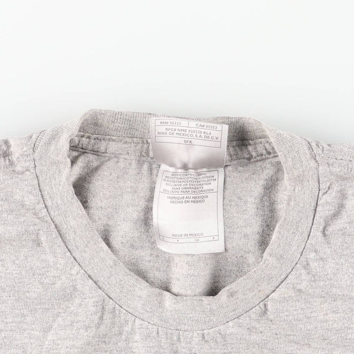 Nike logo print T-shirt, men's size S (approx.) cotton gray type Vintage Second Hand