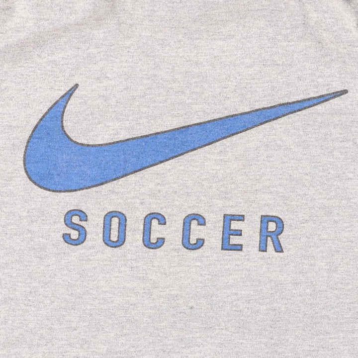 Nike logo print T-shirt, men's size S (approx.) cotton gray type Vintage Second Hand