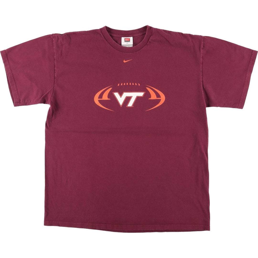 Nike NIKE TEAM Logo Print T-shirt Men's XL cotton wine-red Vintage Second Hand