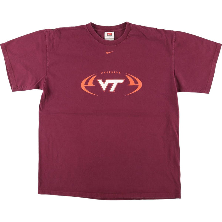 Nike NIKE TEAM Logo Print T-shirt Men's XL cotton wine-red Vintage Second Hand