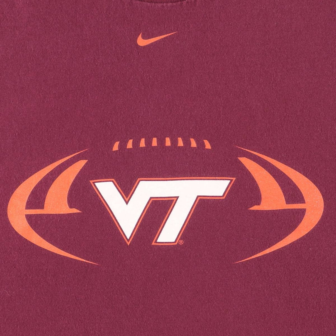 Nike NIKE TEAM Logo Print T-shirt Men's XL cotton wine-red Vintage Second Hand