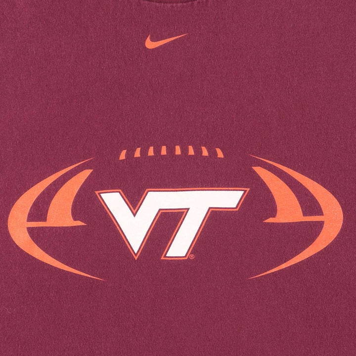 Nike NIKE TEAM Logo Print T-shirt Men's XL cotton wine-red Vintage Second Hand