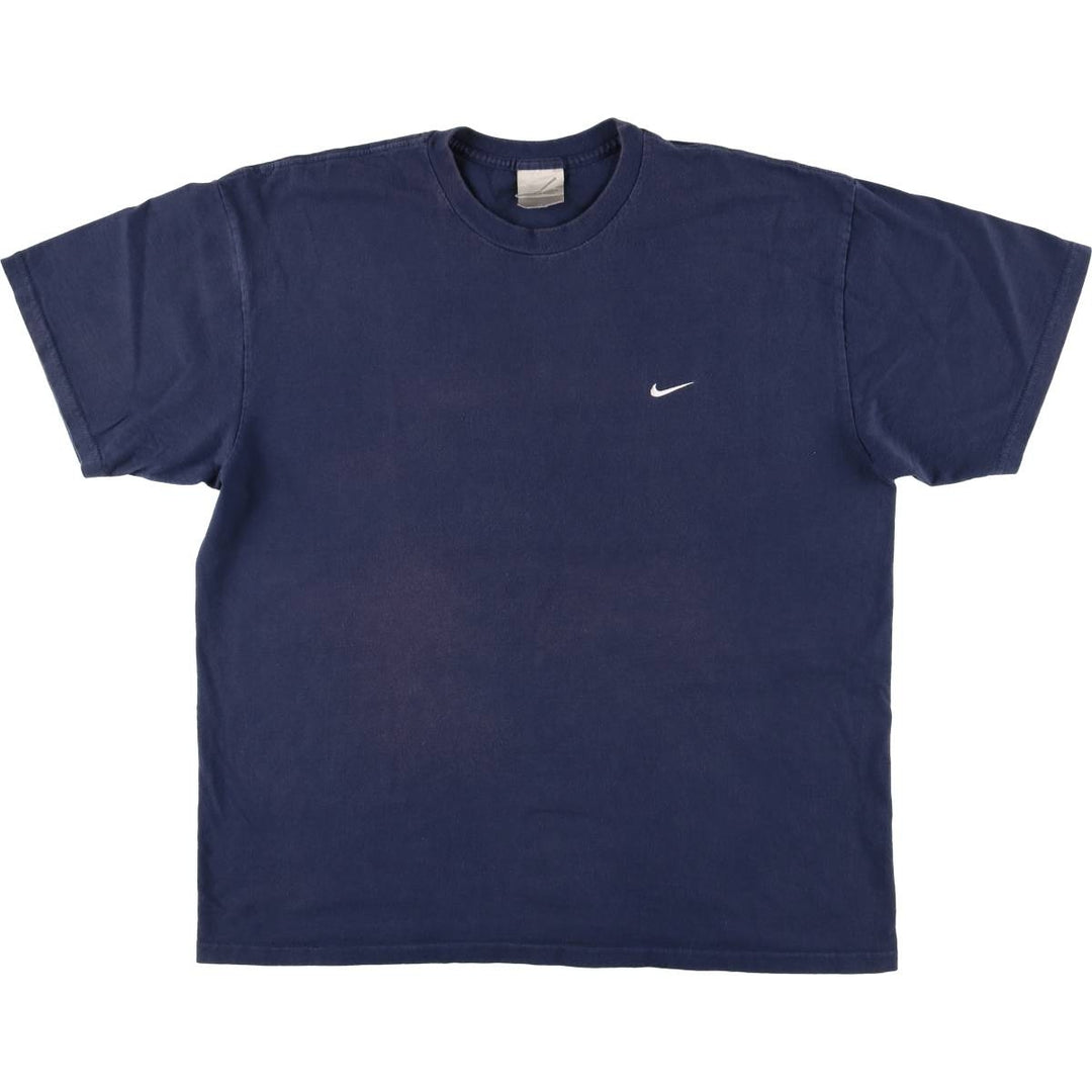 00'S Nike One Point Logo T-shirt Men's XL cotton navy blue type Vintage Second Hand