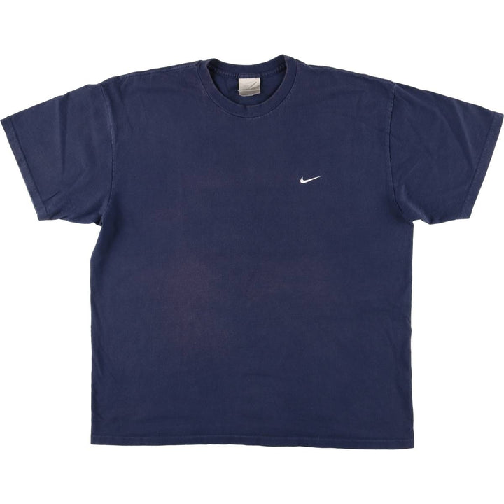 00'S Nike One Point Logo T-shirt Men's XL cotton navy blue type Vintage Second Hand