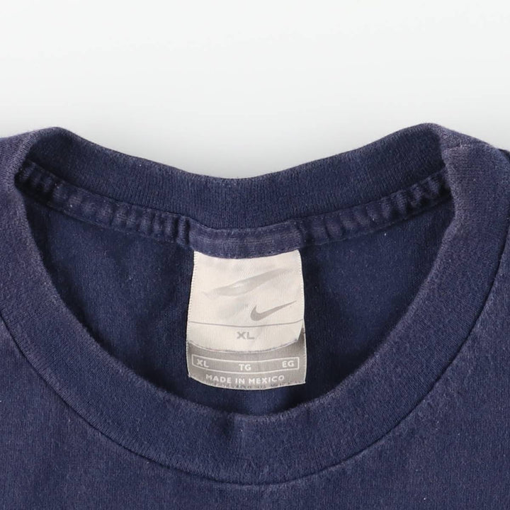 00'S Nike One Point Logo T-shirt Men's XL cotton navy blue type Vintage Second Hand