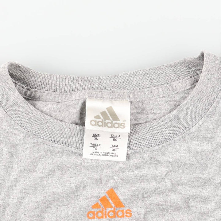 Adidas College Logo Print T-Shirt, Men's Size XL (approx.) cotton gray type Vintage Second Hand