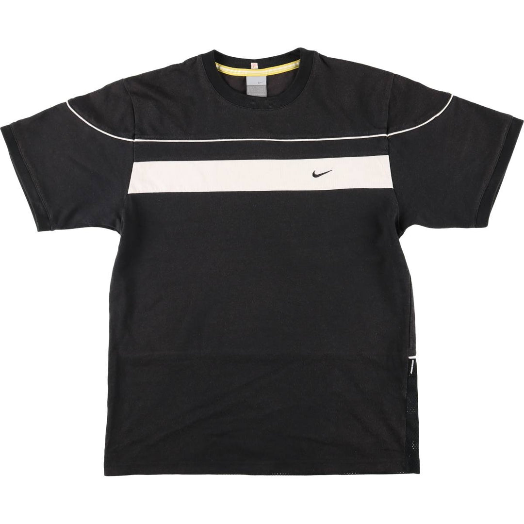 00'S Nike Logo T-shirt, Men's M size cotton black type Vintage Second Hand