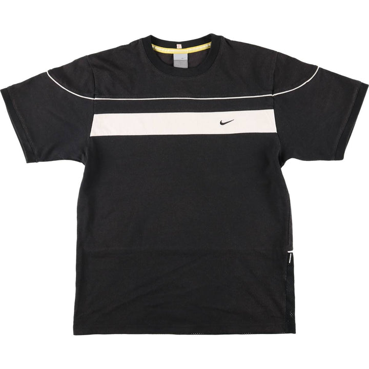 00'S Nike Logo T-shirt, Men's M size cotton black type Vintage Second Hand