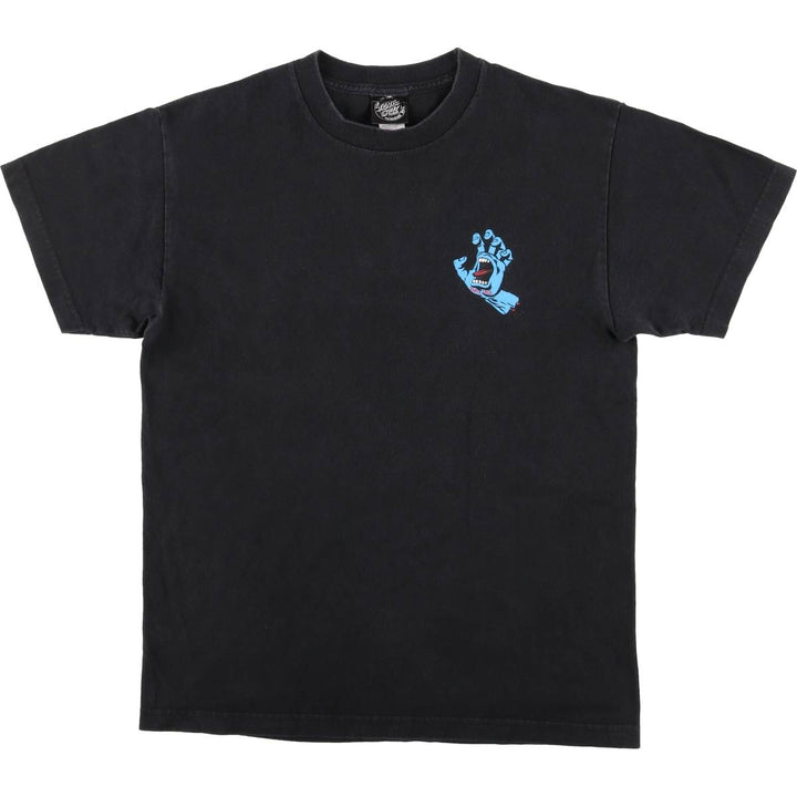 Santa Cruz back logo surf skate t-shirt, men's size M (approx.) cotton black type Vintage Second Hand