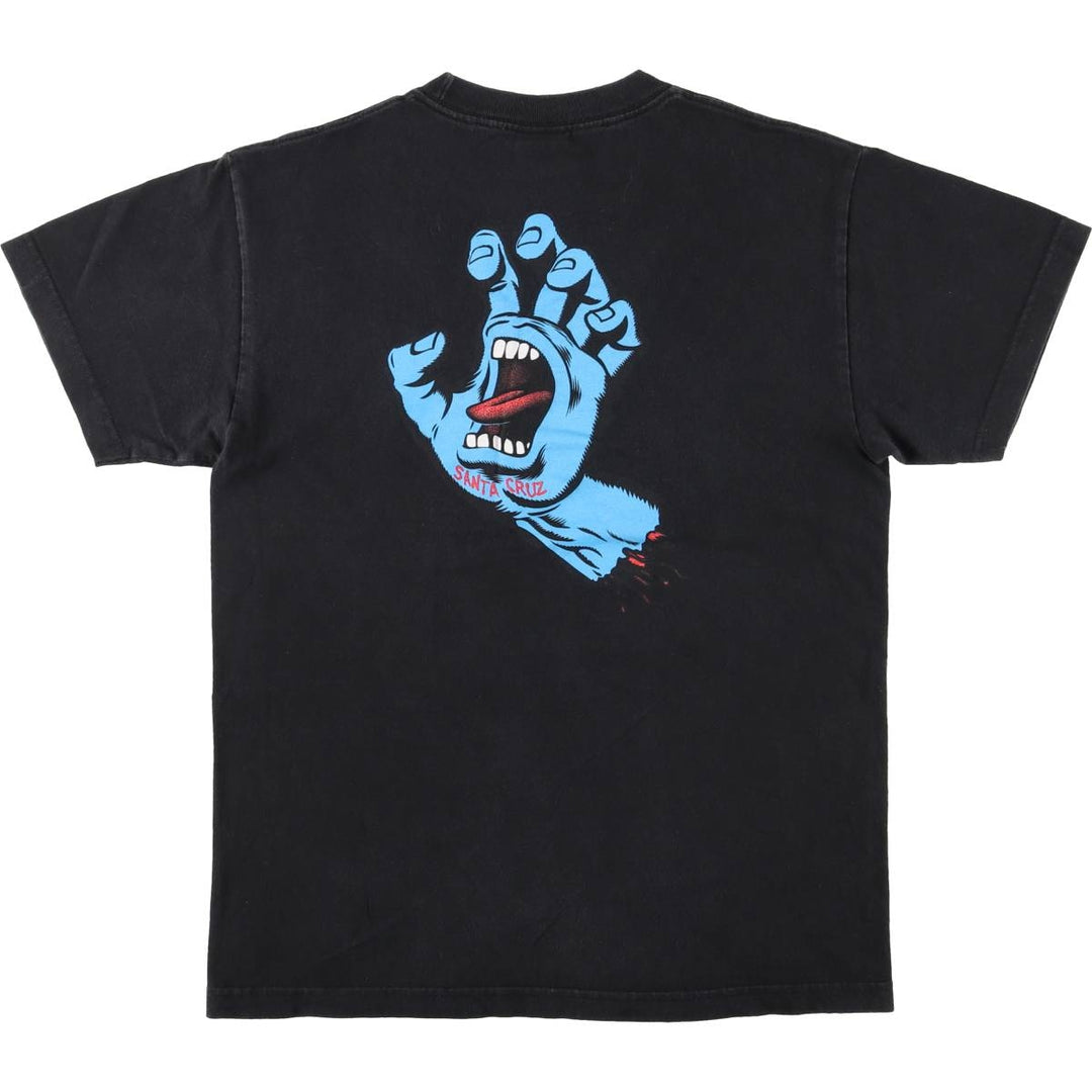 Santa Cruz back logo surf skate t-shirt, men's size M (approx.) cotton black type Vintage Second Hand