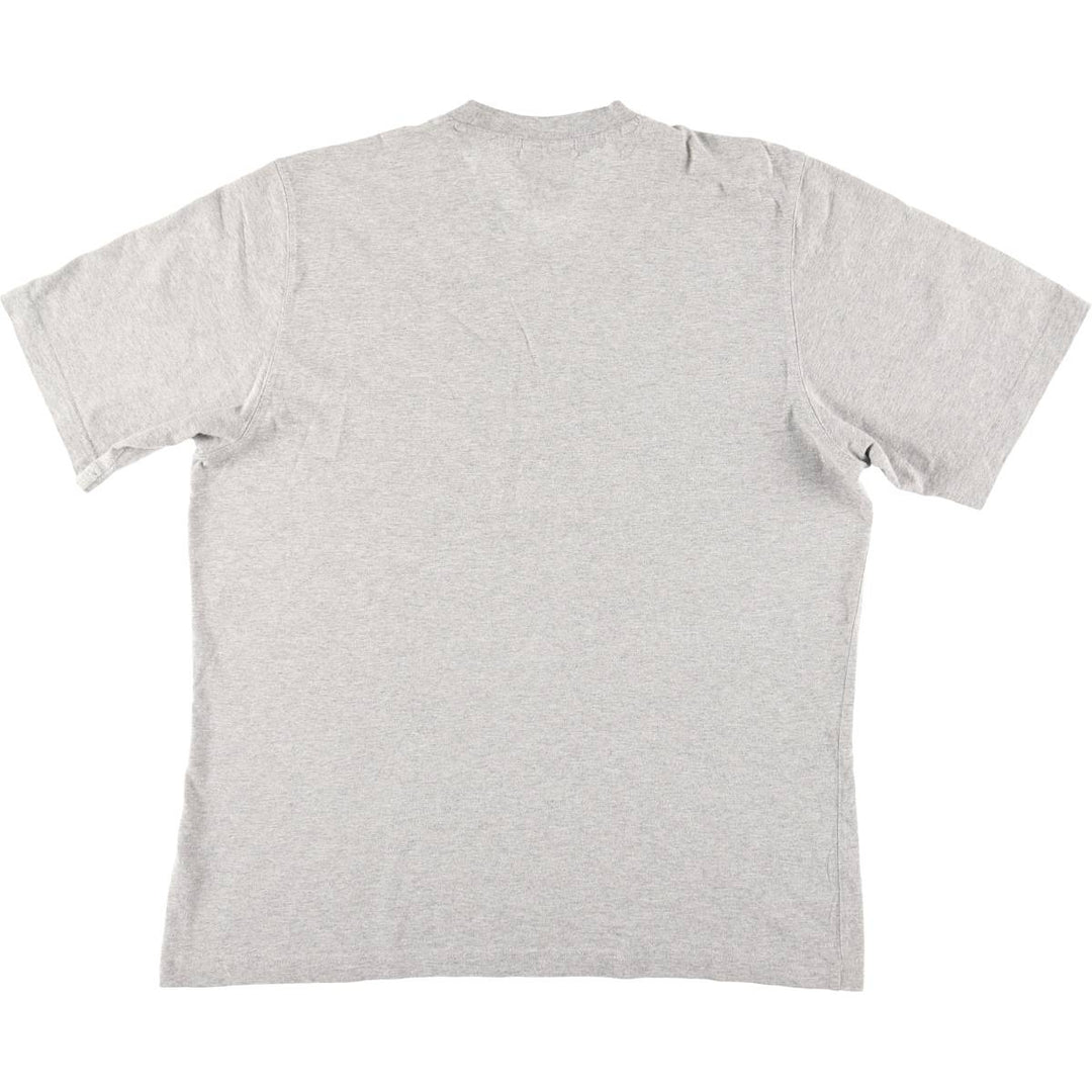 00'S Adidas logo print T-shirt, men's size L unclear gray type Vintage Second Hand