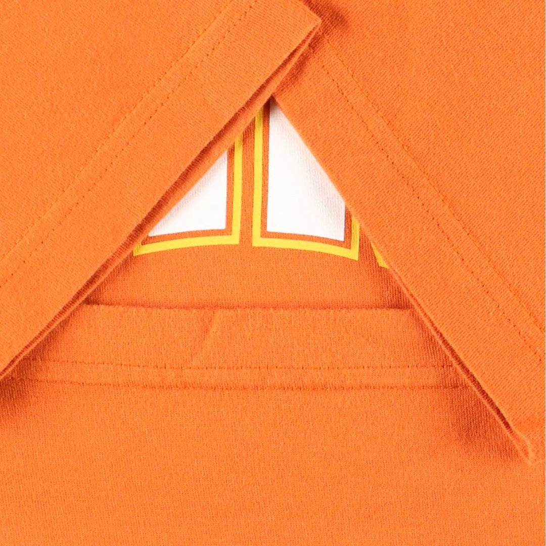 Nike logo print T-shirt, size M for men cotton orange type Vintage Second Hand