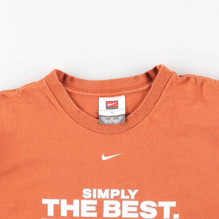 2000'S Nike Team Logo Print T-Shirt, Men's Size XL (approx.) cotton brown type Vintage Second Hand